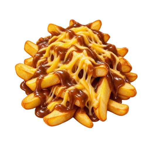 Chips, Cheese and Gravy sticker illustration