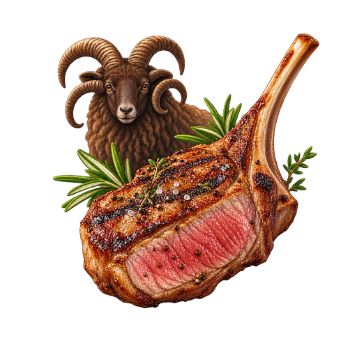 Manx Loaghtan Lamb sticker illustration
