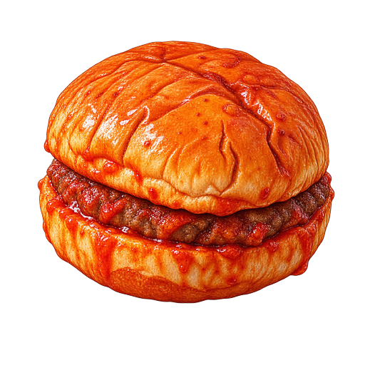 Islak hamburger (Wet burger) sticker illustration