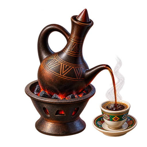 Jebena Coffee sticker illustration