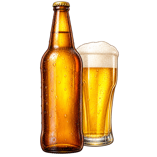 Serbian Lager sticker illustration
