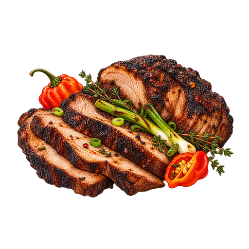 Jerk Pork sticker illustration