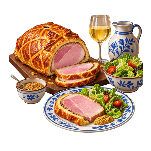 Jambon en Croûte sticker illustration