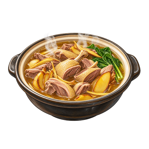 Ginger Duck Hotpot sticker illustration