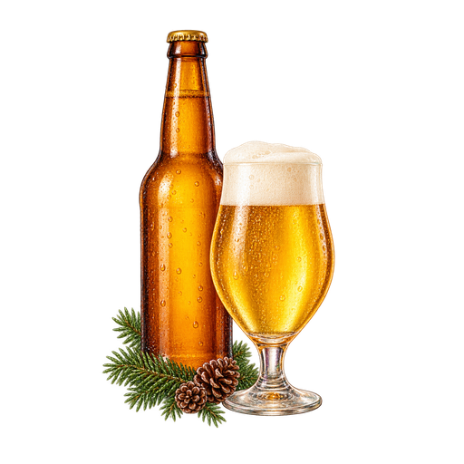 Julbrew sticker illustration
