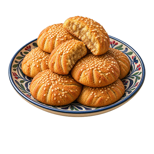 Ka'k bi Tahineh sticker illustration