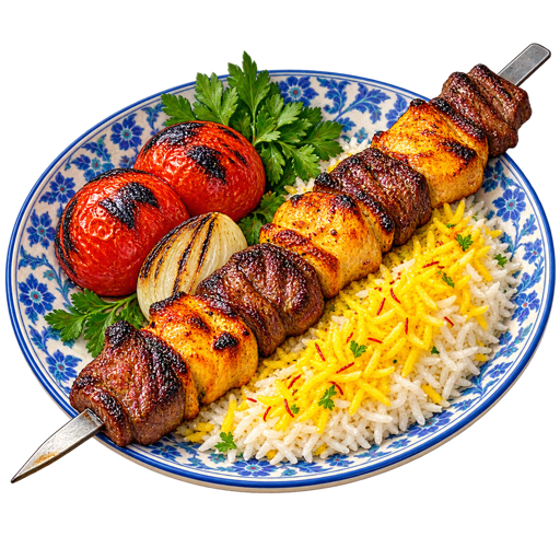 Kabab Bakhtiari sticker illustration