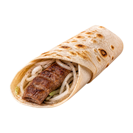 Georgian Kebab in Lavash sticker illustration