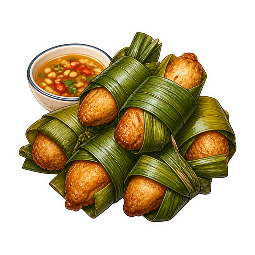 Kai ho bai toei (Thai Pandan Chicken) sticker illustration