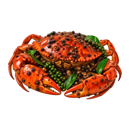 Kampot Pepper Crab sticker illustration