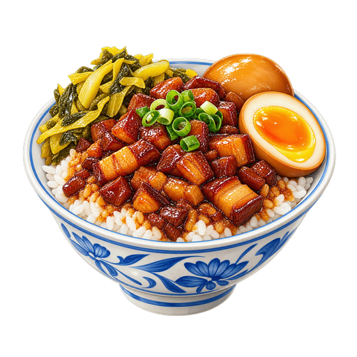 Rouzao Fan (Minced Pork Rice) sticker illustration