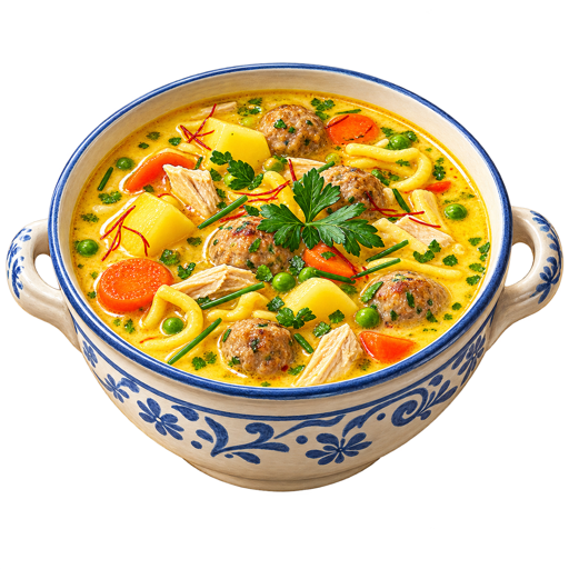 Kärntner kirchtagssuppe sticker illustration