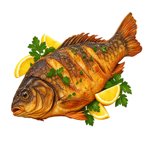 Karp Wigilijny sticker illustration