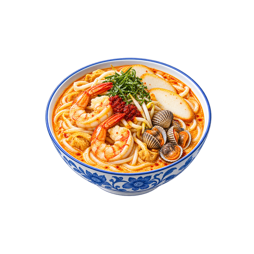 Katong Laksa sticker illustration