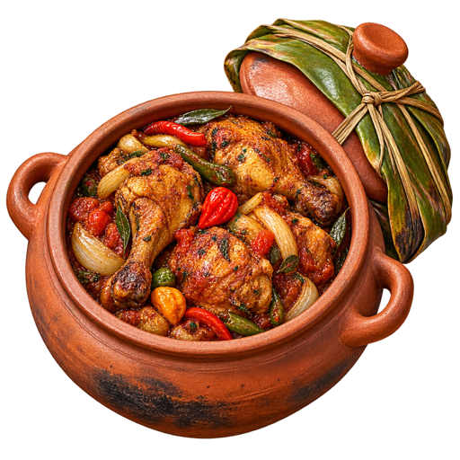 Kedjenou Poulet sticker illustration