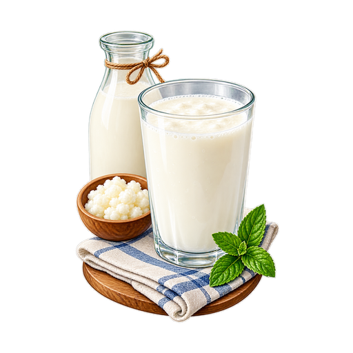 Kefir sticker illustration