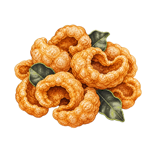 Khaep mu (Crispy Thai Pork Rinds) sticker illustration