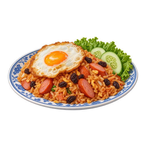 Khao phat amerikan sticker illustration