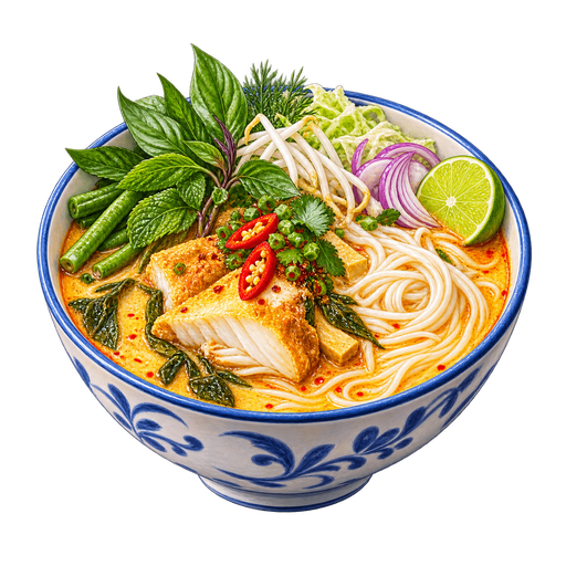 Khao Poon sticker illustration