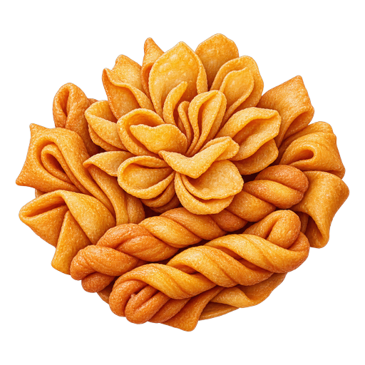 Khapse (Tibetan Fried Cookies) sticker illustration
