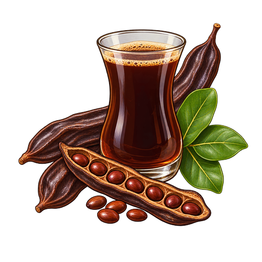 Kharoub (Carob) sticker illustration