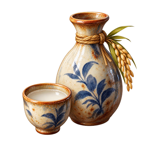 Rice Wine sticker illustration