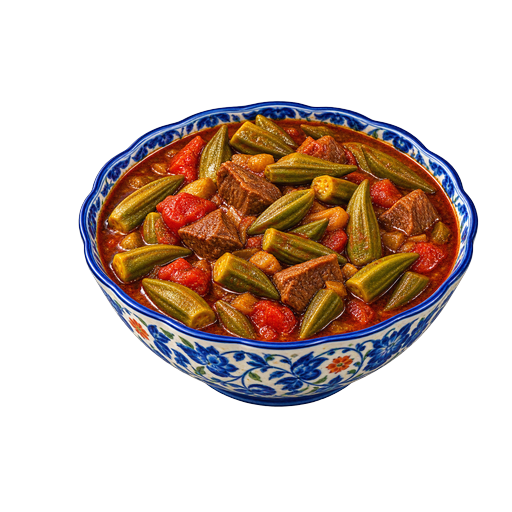 Khoresh Bamieh sticker illustration