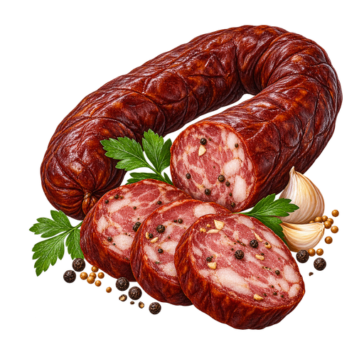 Kiełbasa Krakowska Sucha Staropolska sticker illustration