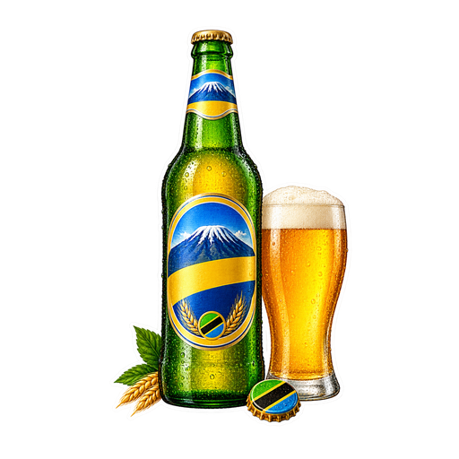 Kilimanjaro Lager sticker illustration