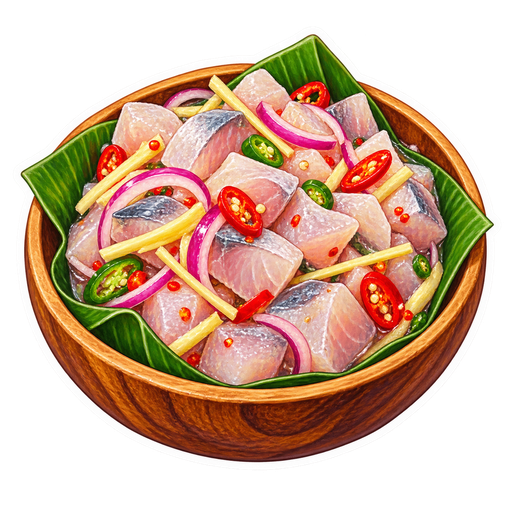 Kinilaw sticker illustration