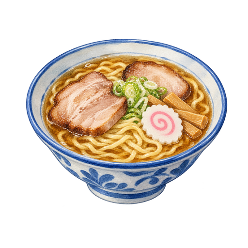Kitakata Ramen sticker illustration