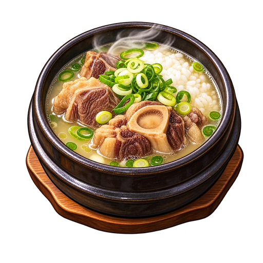 Kkori gomtang (Oxtail Soup) sticker illustration