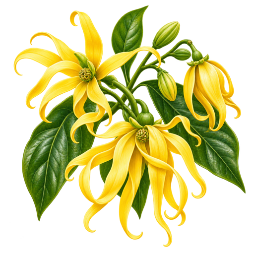 Comorian Ylang-Ylang sticker illustration