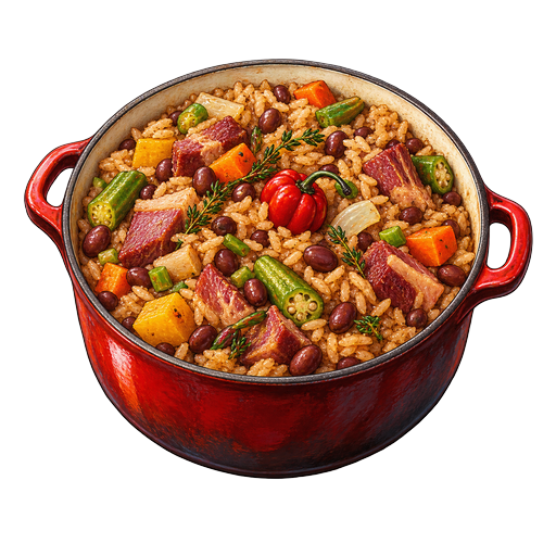Cook-up Rice sticker illustration