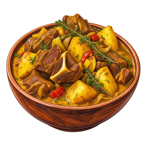 Kittitian Curried Goat sticker illustration