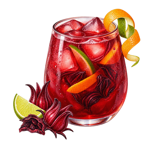 Kittitian Sorrel sticker illustration