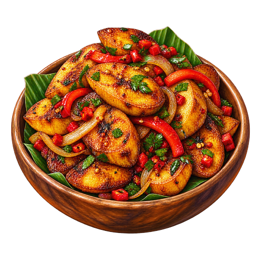 Spicy Plantains sticker illustration