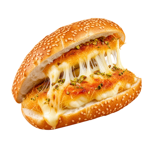Cheese Knefeh in Sesame Bread sticker illustration