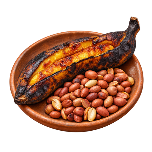Roasted plantain sticker illustration