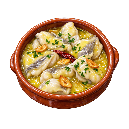 Kokotxas al pil pil sticker illustration