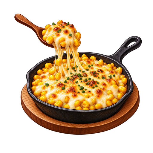 Korean Corn Cheese sticker illustration