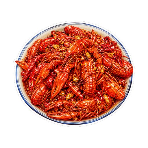 Spicy Crayfish (Kouwei Xia) sticker illustration