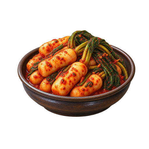 Ponytail Radish Kimchi sticker illustration