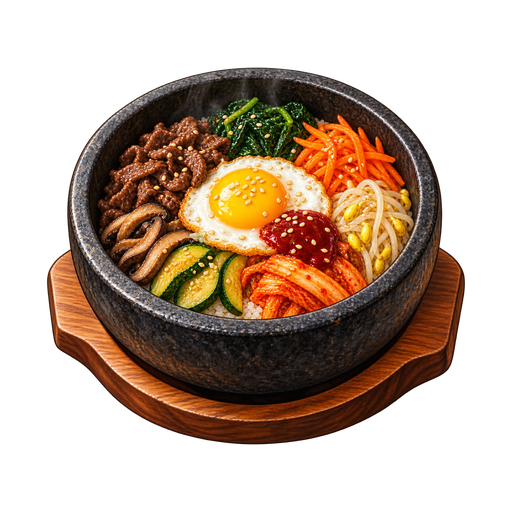 Stone Pot Bibimbap sticker illustration