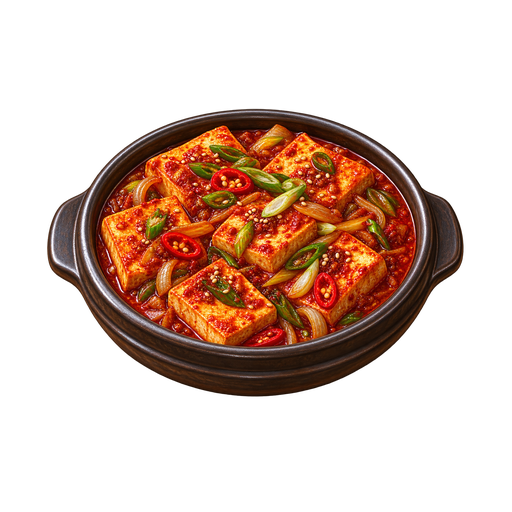 Braised Tofu sticker illustration