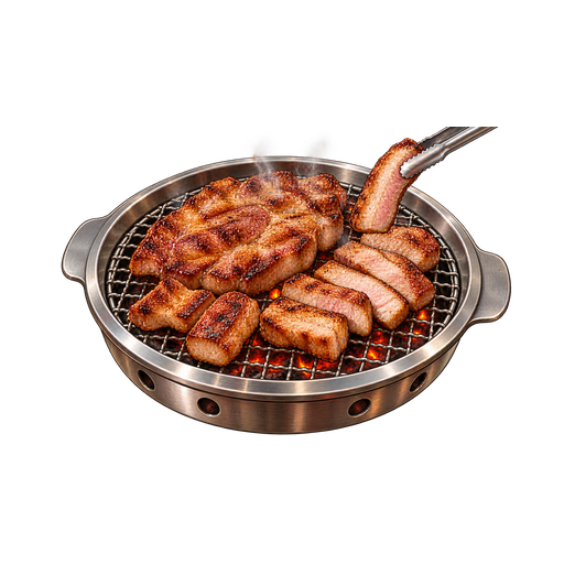 Pork Collar BBQ sticker illustration