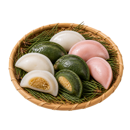 Half-Moon Rice Cakes sticker illustration