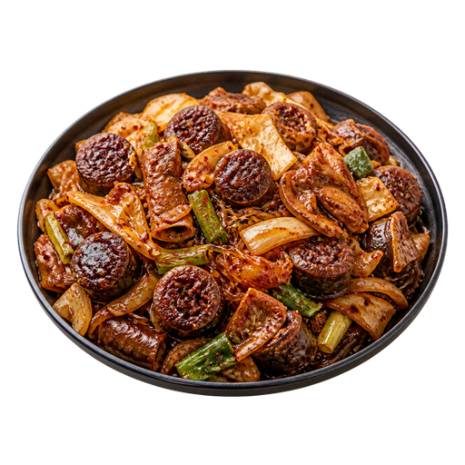 Stir-Fried Blood Sausage sticker illustration