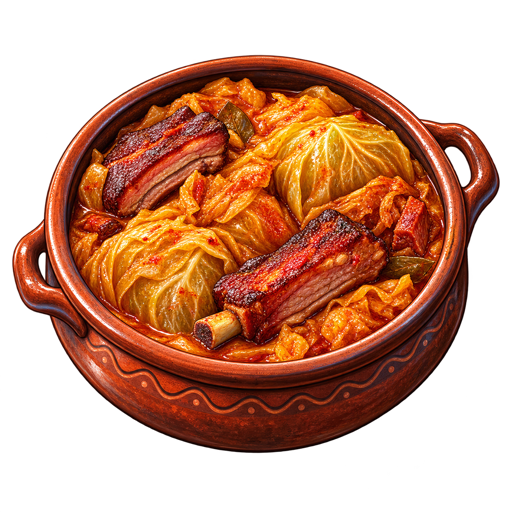 Sauerkraut and Pork Stew sticker illustration