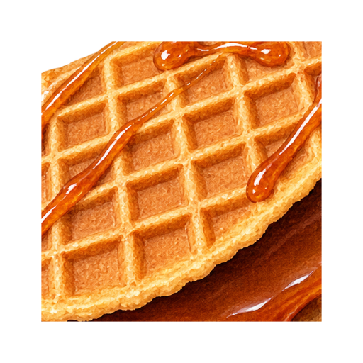 Lacquemant wafel sticker illustration